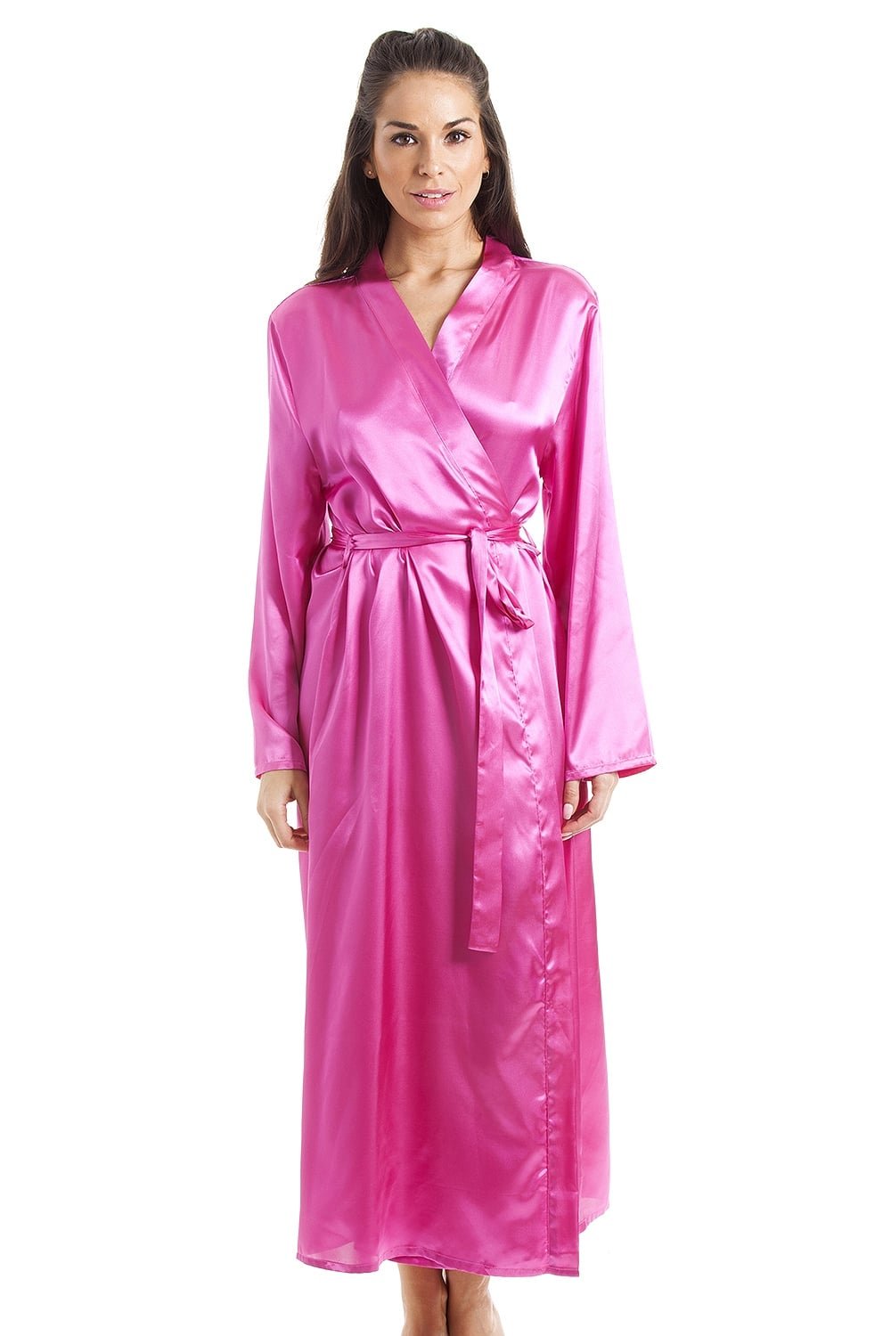 luxury satin dressing gowns Womens Pink Luxury Satin Dressing Gown – Camille