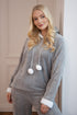 Camille Women's Hooded Pyjama Set Long Sleeve Fleece Nightwear