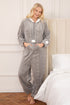 Camille Women's Hooded Super Soft Fleece Onesie Ladies Zip Jumpsuit