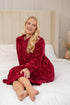 Camille Women's Housecoat Fleece Zip Robe with Inseam Pockets