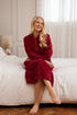Camille Women's Housecoat Fleece Zip Robe with Inseam Pockets