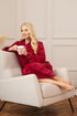 Camille Women's Housecoat Fleece Zip Robe with Inseam Pockets