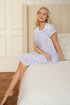 Womens Classic Floral White Short Sleeve Nightdress