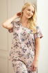 Womens Lightweight Floral Print Short Sleeve Pyjama Set
