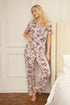 Womens Lightweight Floral Print Short Sleeve Pyjama Set
