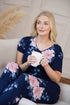 Womens Lightweight Floral Print Short Sleeve Pyjama Set