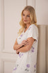 Camille Womens Luxury Short Sleeve Hydrangeas Floral Nightdress