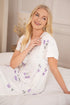 Camille Womens Luxury Short Sleeve Hydrangeas Floral Nightdress