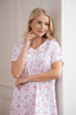 Camille Womens 100% Cotton Luxury Porcelain Floral Short Sleeve Nightdress