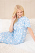 Womens 100% Organic Cotton Classic Full Length Short Sleeved Nightdress