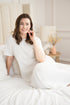 Womens 100% Organic Cotton Classic Full Length Short Sleeved Nightdress