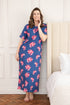 Womens 100% Organic Cotton Classic Full Length Short Sleeved Nightdress