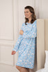 Womens 100% Organic Cotton Classic Knee Length Long Sleeved Nightdress