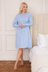 Womens 100% Organic Cotton Classic Knee Length Long Sleeved Nightdress