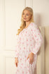 Womens 100% Cotton Classic Floral And Polka Dot Long Sleeved Nightdress