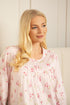 Womens 100% Cotton Classic Floral And Polka Dot Long Sleeved Nightdress