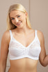 Camille Womens Non Wired White Bra