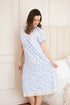 Womens Lightweight Jersey Cotton Short Sleeve Floral Nightdresses