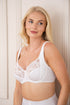 Womens White Underwired Lace Full Cup Bra
