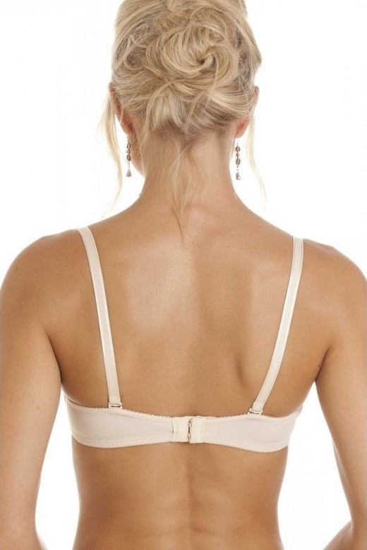 Womens Underwired Beige Bandeau Cup T-Shirt Multiway Strapless Everyday Bra