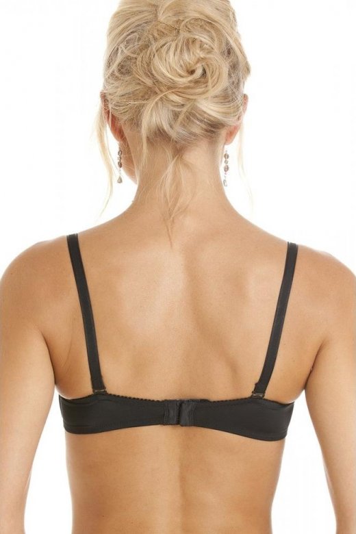 Womens Underwired Black Bandeau Cup T-Shirt Multiway Strapless Everyday Bra