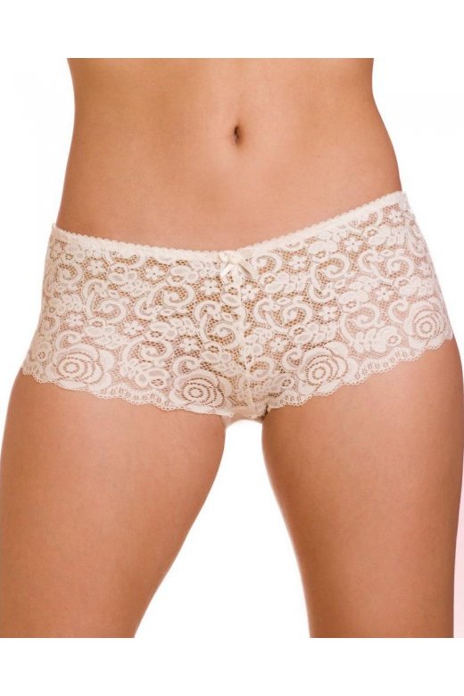 Three Pack White Floral Lace Boxer Shorts