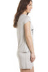 Grey Short Sleeve Zebra Motif Short Pyjamas