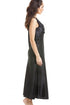 Luxury Black Lace Satin Chemise