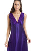 Luxury Purple Lace Satin Chemise