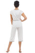 Ladies Short Sleeve Cropped Bottoms Pyjama Set