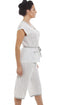 Ladies Short Sleeve Cropped Bottoms Pyjama Set