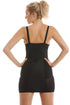 Black Floral Lace Under Bust Body Shaper Control Dress