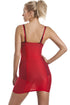 Red Floral Lace Under Bust Body Shaper Control Dress