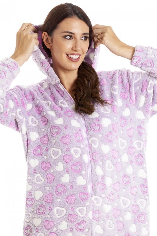 Camille Womens Purple Heart Onesie