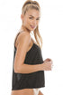 Camille Women's Cami Top Black Satin Strap Luxury Stylish Ladies Camisole