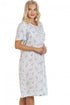 Womens PolyCotton Short Sleeve Floral Nightdresses