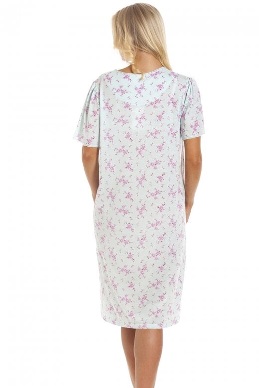 Womens PolyCotton Short Sleeve Floral Nightdresses