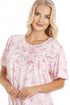 Womens PolyCotton Short Sleeve Floral Nightdresses
