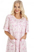 Womens Short Sleeve Button Up Floral Nightdresses