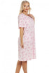 Womens Short Sleeve Button Up Floral Nightdresses