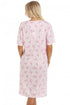 Womens Short Sleeve Button Up Floral Nightdresses