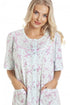Womens Short Sleeve Button Up Floral Nightdresses