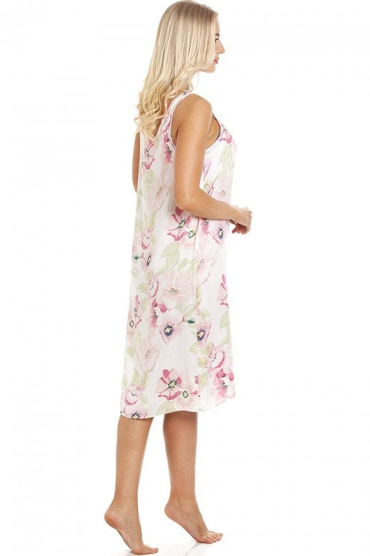 Classic Sleeveless Floral Chemise