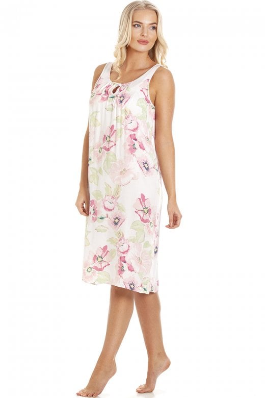 Classic Sleeveless Floral Chemise