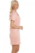 Womens Short Sleeve Plain Button Up Nightshirts
