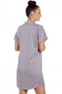 Camille Womens Floral Navy Printed Satin Nightshirt