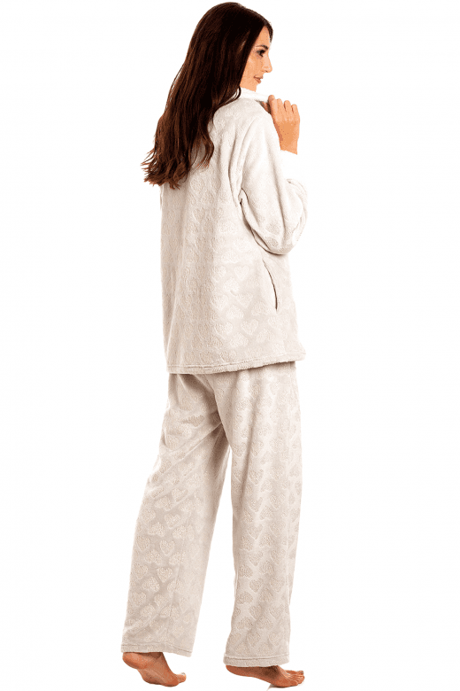 Camille Womens Grey Glitter Heart Pyjama Set