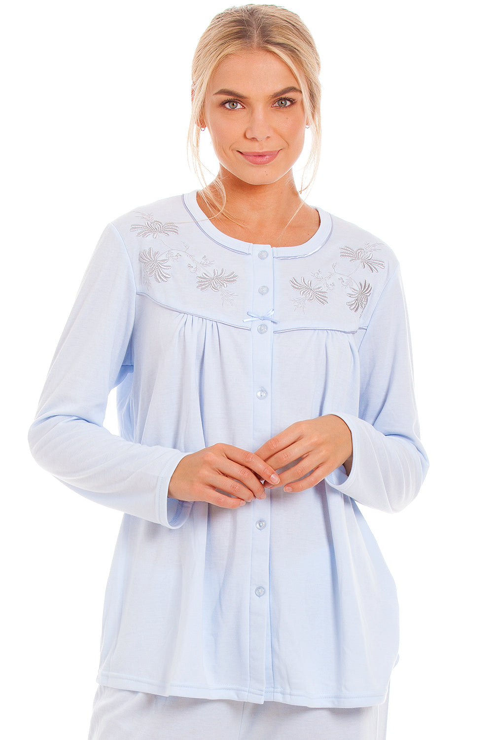 Womens Classic Long Sleeve Full Length Pyjama Set
