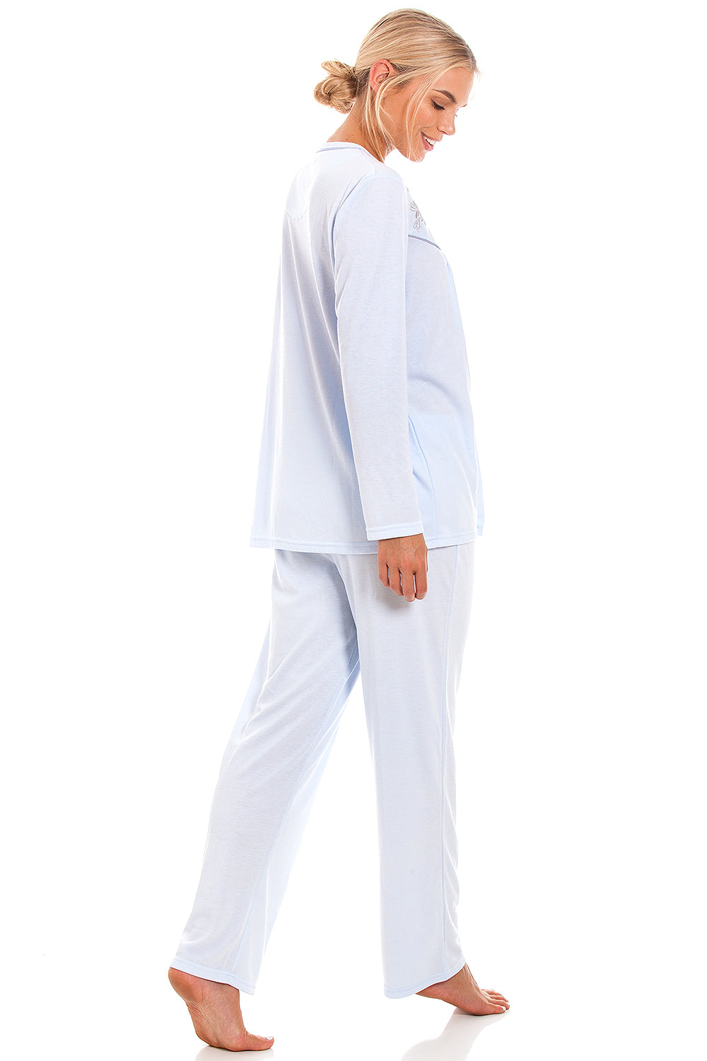 Womens Classic Long Sleeve Full Length Pyjama Set