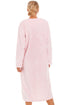 Womens Supersoft Light Blue Zip Front Diamond Print Housecoat